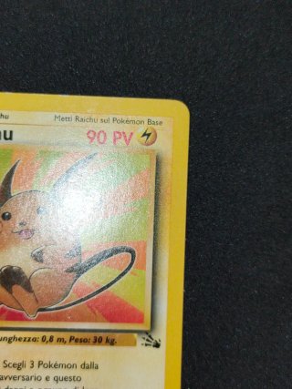 Carta Pokémon Raichu 29/62 1° Ed Fossil Ita Exc