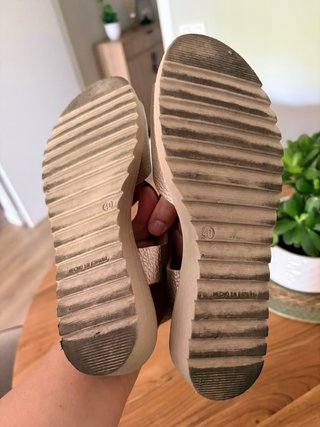 Sandalias Zankos Talla 40 Doradas/Plateadas