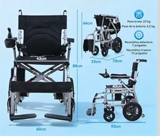 Silla de ruedas eléctrica plegable