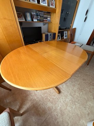 Comedor extensible madera + 4 sillas