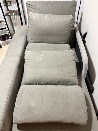 2 Respaldos Sofá Modelo Argos Gris