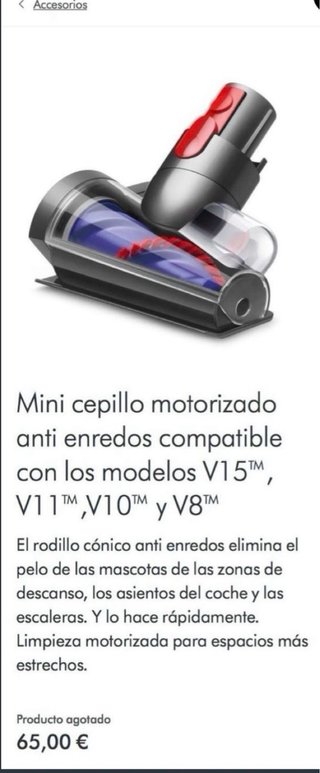 Spazzola Mini Turbo Dyson Anti-groviglio
