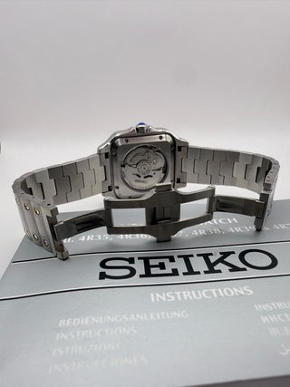 Seiko Mod Santos Bimetal Blanco