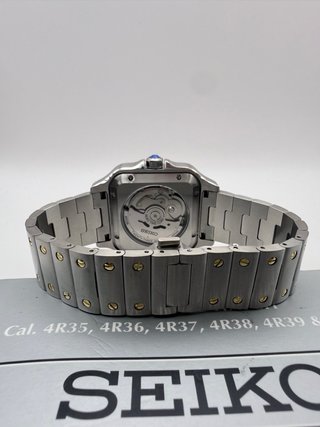 Seiko Mod Santos Bimetal Blanco