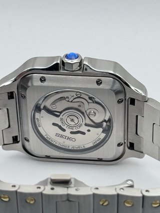 Seiko Mod Santos Bimetal Blanco
