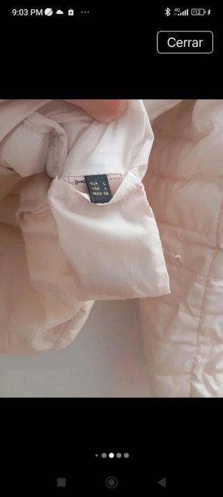 Chaqueta de plumas blanca