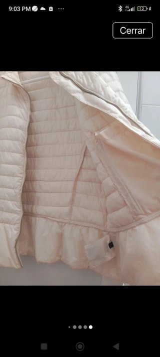 Chaqueta de plumas blanca