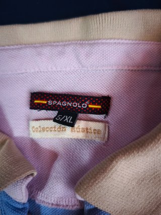 Polo Spagnolo Talla XL Rayas Multicolor