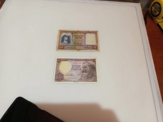 Lote 2 Billetes 100 y 500 Pesetas España