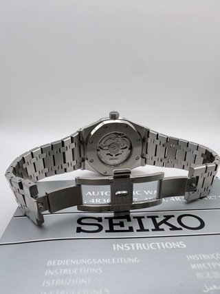 Seiko Mod Royal Oak Esfera Blanca