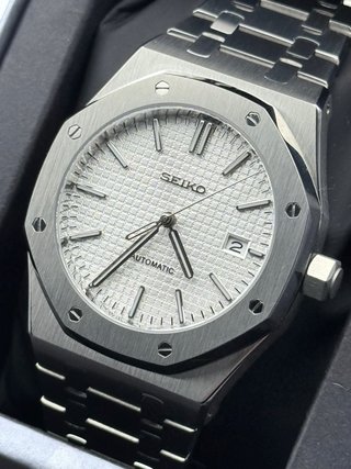 Seiko Mod Royal Oak Esfera Blanca