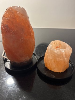 Lámpara de Sal del Himalaya y porta velas
