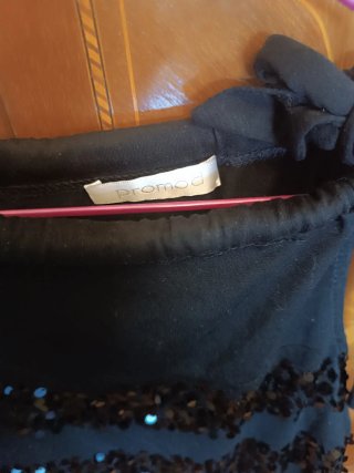 Top lentejuelas negro talla única