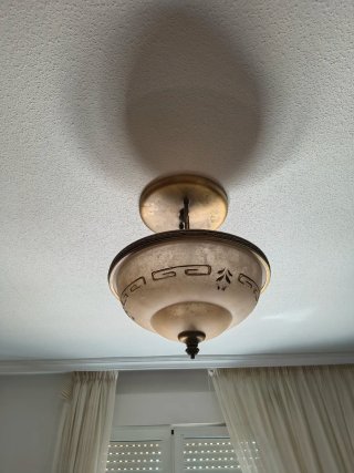 Lámpara de techo E27 Beige y Dorada