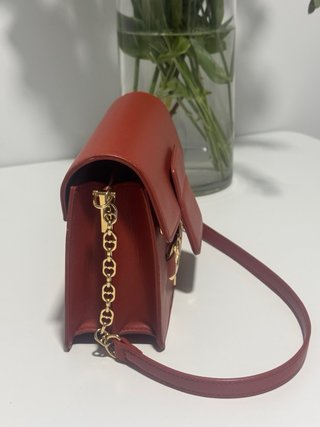 Bolso Love Moschino Rojo Dorado