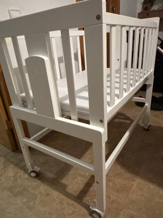 Minicuna cuna colecho madera blanca Allegra