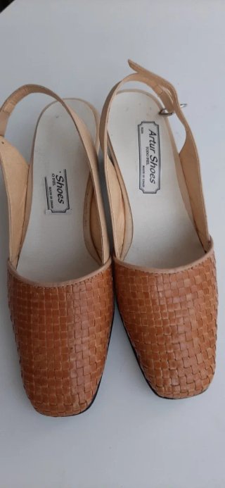 Zapatos piel trenzados mujer T.36
