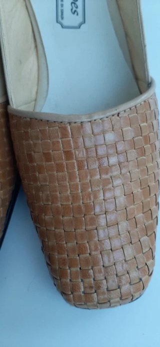 Zapatos piel trenzados mujer T.36