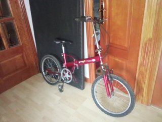 Bicicleta plegable roja