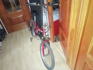 Bicicleta plegable roja