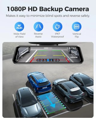 AZDOME PG17 4K Cámara Espejo Dashcam