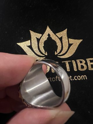 Anello Acciaio Inox Pietra Naturale Verde Zircone