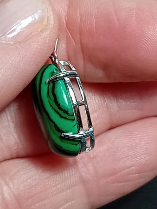 Colgante Plata de Ley con Piedra malaquita