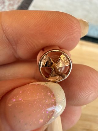 Pendientes Flor Rosa Baño Oro de 14 kila.Plata 925