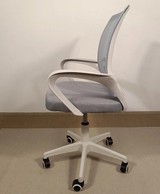 Silla Oficina Ergonómica Gris y Blanca