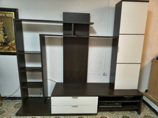 Mueble Comedor Vengué y Beige