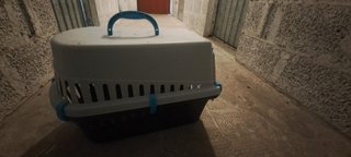 Trasportino per animali domestici blu/grigio