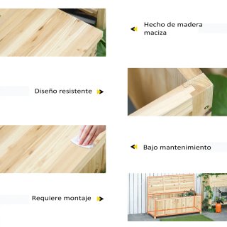 Banco de Jardín Baúl Almacenaje Madera