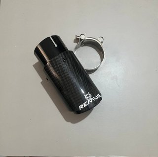 Ponteira Escape Carbono REMUS Preta