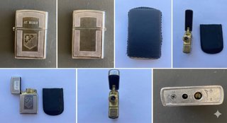 Accendino Tipo Zippo Atlético Madrid Vintage + Custodia
