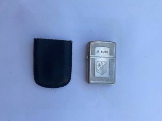 Accendino Tipo Zippo Atlético Madrid Vintage + Custodia
