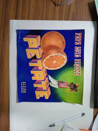 Etiquetas carteles de naranja Solo cambios