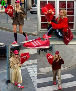 Zapatillas Adidas SL72 Rojas Mujer
