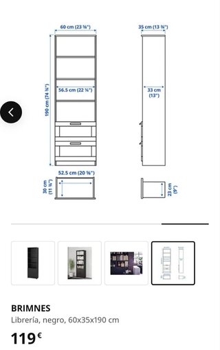 Estantería IKEA BRIMNES Negra