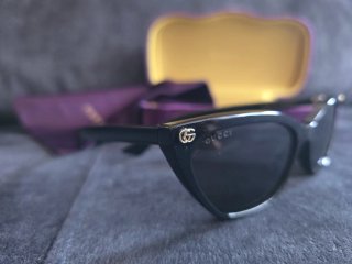 Gafas de Sol Gucci GG1815S 001 Eyes Cat Negras New