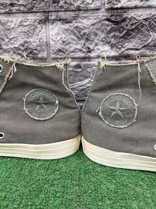 Converse alte verde oliva taglia 44