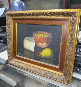 Cuadro bodegón antiguo RODRIGUEZ 51 x 42 cms