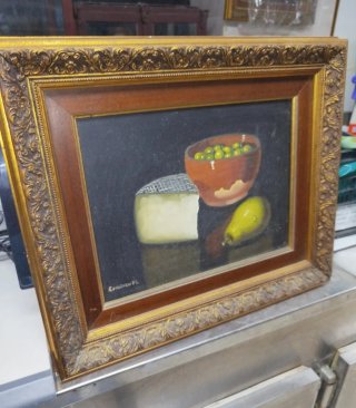 Cuadro bodegón antiguo RODRIGUEZ 51 x 42 cms