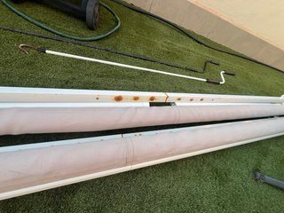 Toldo exterior enrollable topo