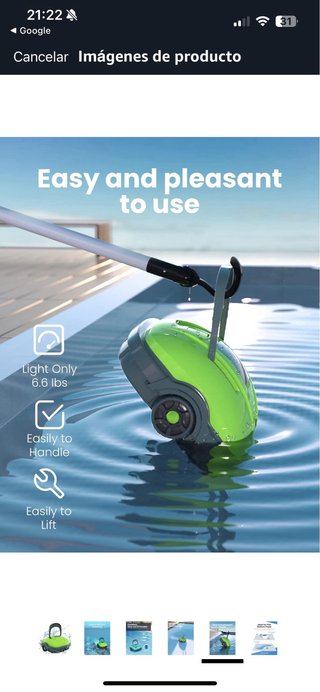 Robot Limpiafondos Piscina Gris/Verde