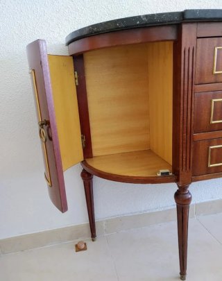 Mueble aparador antiguo madera mármol