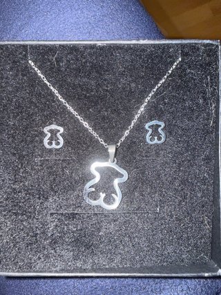 Conjunto Tous Collar y Pendientes Oso Dorado