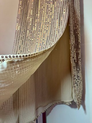Abito Zara oro con paillettes taglia XS.