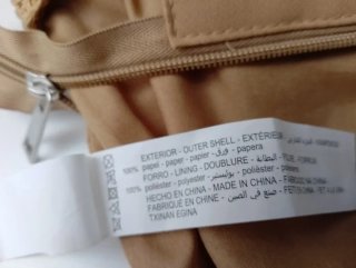 Bolso redondo Lefties rafia beige