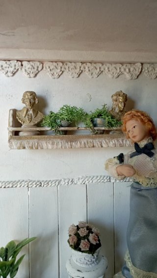 Mensola casa bambole Shabby chic 1:12