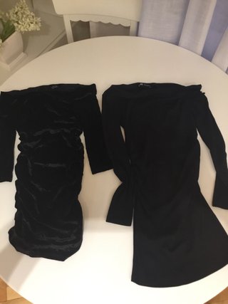 2 Vestidos Negros Fiesta , uno de ellos de terciop